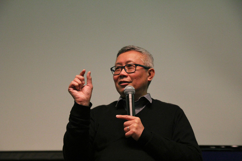 林俊明在演讲。