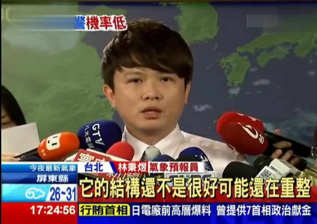 明星待遇般的气象预报员。